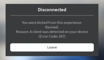 Роблокс: ошибка 267